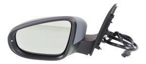 Power Folding Heated Paintable Mirror for Volkswagen Golf/GTI Hatchback 2010-2014, Left (Driver), Without Memory, Replacement