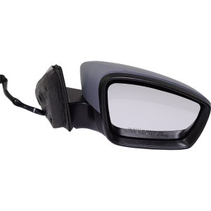 Power Mirror for Volkswagen Jetta Hybrid Model 2013-2016, Right (Passenger) Side, Manual Folding, Heated, Paintable, with Memory Feature, Replacement
