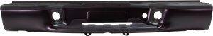 Step Bumper Face Bar and Pad for GMC Jimmy 1998-2005, with Pad Provision, without Mounting Bracket, Powdercoated Black, Replacement