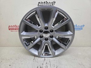 2019 GMC Sierra 1500 Silver 22x9 10-Spoke Double Medium Hyper Silver Alloy Wheel (New OEM)
