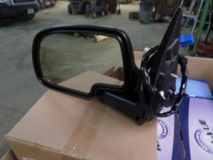 2003-2007 Chevrolet Silverado 1500 Black Power Heated Dimming Memory Folding Signal Door/Side View Mirror - Left (Driver) (New OEM)
