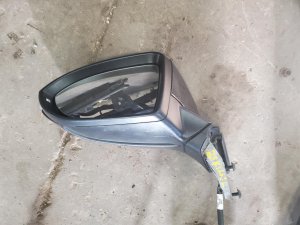 2017-2019 Volkswagen Golf Alltrack Gray Power Heated Manual Folding Door/Side View Mirror with Signal Lamp - Left (Driver) (Used OEM)