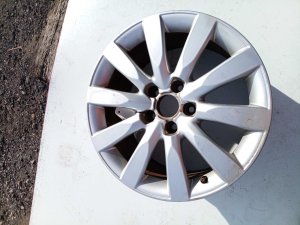 2009-2016 Audi A4 17x8 10-Spoke Silver Painted Alloy Wheel (Used OEM)