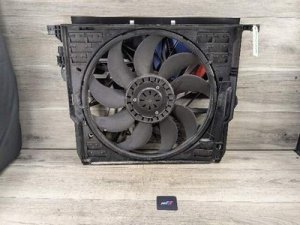 2010-2016 BMW 550i Gray Radiator Cooling Fan Assembly 850W (Used OEM)