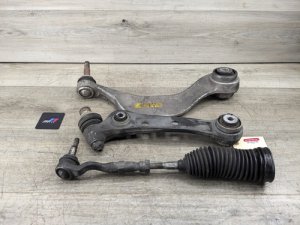 2010-2017 BMW 528i Front Right Upper & Lower Control Arms and Tie Rod Assembly (Used OEM)