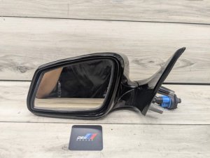 2009-2015 BMW 740i Black Left Driver Side Mirror Assembly (Used OEM)