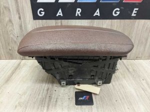 2015-2019 BMW X6 Brown Center Console Armrest Leather Terra (Used OEM)