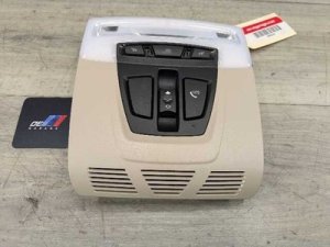 2015-2019 BMW X6 Beige Headliner Roof Console Dome Light SOS Switch (Used OEM)