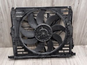 2011-2016 BMW 550i Black Radiator Cooling Fan Assembly (Used OEM)