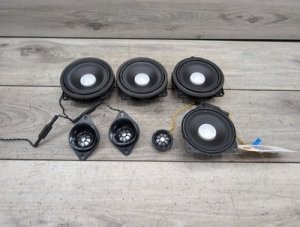 2014-2021 BMW M2 Gray Individual Audio and HiFi/Harman Kardon Midrange and Tweeter Speaker Set (Used OEM)
