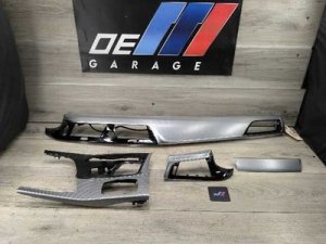 2017-2023 BMW 528i Silver Interior Dash and Console Trim Set (Aluminum Rhombicle) (Used OEM)