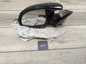 2015-2019 BMW X6 Black Left Driver Side Mirror Assembly with Camera and Blind Spot Detection (Used OEM)
