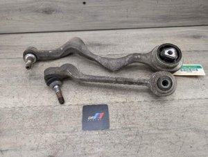 2007-2013 BMW 328i Silver Front Right Passenger Lower Control Arm and Upper Control Arm (Tension Strut) Set (Used OEM)