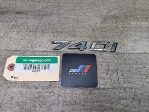 2016-2022 BMW 740i Gray Deck Lid Emblem "740i" (Used OEM)