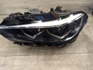  BMW X5 m White Left Driver Side LED Laser Headlight Assembly (Used OEM)