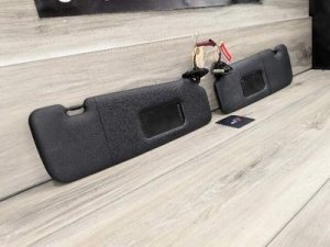 2007-2013 BMW M3 Black Sun Visor Set, Left and Right (Used OEM)