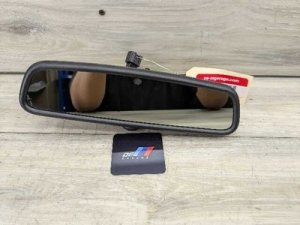 2014-2020 BMW M4 Blue Interior Rear View Mirror with Auto Dip, Compass, and Garage Door Opener (Used OEM)