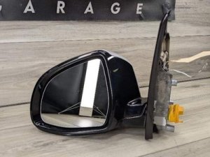 2015-2019 BMW X6 Silver Left Driver Side Mirror Assembly with Auto Dip (Used OEM)