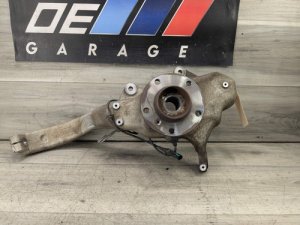 2008-2019 BMW X6 White Front Left Steering Knuckle / Wheel Carrier (Used OEM)