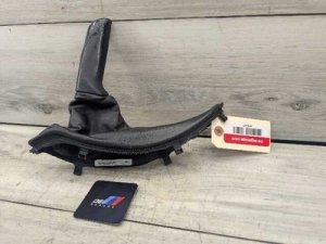 2013-2018 BMW 320i Black Leather Handbrake Lever Cover (Used OEM)