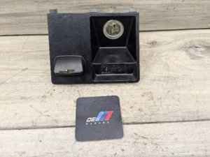 2008-2014 BMW X6 Black Front Center Console Storage Bin with Socket (Used OEM)