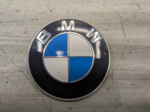 1999-2019 BMW M3 Gray Trunk Emblem Roundel 74mm (Used OEM)