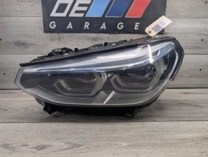 2018-2021 BMW X3 Black Left Driver ICON Adaptive LED Headlight Assembly (Used OEM)
