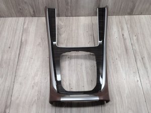 2020-2026 BMW X6 Black Center Console Trim 'Fineline Stripe' Brown High-Gloss (Used OEM)