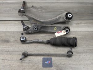 2011-2016 BMW 528i Front Left Suspension Control Arm, Tie Rod, and Stabilizer Link Assembly (Used OEM)