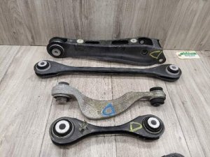 2019-2025 BMW X4 White Rear Left Driver Side Upper and Lower Control Arm Set (Used OEM)