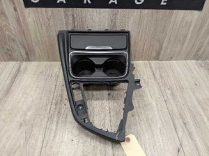 2012-2015 BMW 328i Black Front Center Console Trim with Cup Holder (Used OEM)