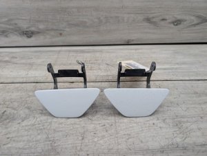 2014-2016 BMW 528i xDrive White Front Bumper Headlight Washer Nozzle Cover Set (Used OEM)