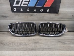 2014-2017 BMW 528i White Front Kidney Grille Set (Used OEM)