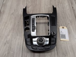 2013-2017 Audi A4 Black MMI Center Control Unit and Shifter Panel Assembly (Used OEM)