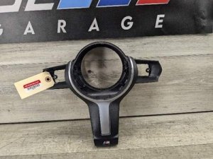 2015-2019 BMW X6 Gray M Sport Steering Wheel Trim Bezel Cover (Used OEM)