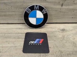 1999-2019 BMW M3 Silver Trunk Emblem Roundel 74mm (Used OEM)
