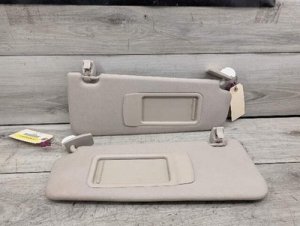 2011-2016 BMW 528i Beige Sun Visor Set, Left and Right, Oyster Beige (Used OEM)