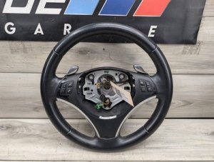2008-2013 BMW M3 Black Multifunction Sport Steering Wheel (Used OEM)