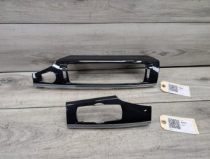 2015-2018 BMW X4 Silver Dashboard Center and Left Instrument Panel Trim Bezel Set (Used OEM)