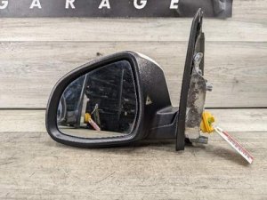 2015-2019 BMW X6 White Left Driver Exterior Side Mirror Assembly with Blind Spot and Surround View Camera (Used OEM)