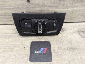 2012-2019 BMW 328i Black Headlight Switch Control Panel (Used OEM)