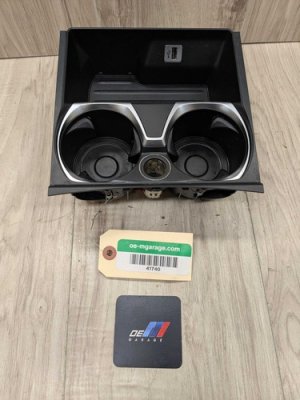2016-2019 BMW 750i Gray Center Console Cup Holder (Used OEM)