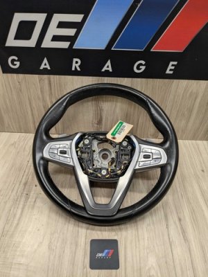 2016-2022 BMW 750i Gray Leather Sport Steering Wheel (Used OEM)
