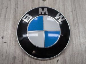2007-2019 BMW 328i Black 82mm Roundel Emblem (Used OEM)