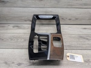 2018-2022 BMW X3 Black Center Console Trim Oak Dark High Gloss (Used OEM)