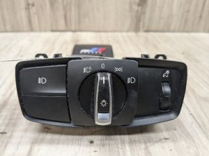 2015-2019 BMW X6 Black Dash Headlight Headlamp Switch (Used OEM)