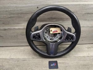 2022-2026 BMW M2 White M Sport Steering Wheel with Heating and Paddle Shifters (Used OEM)