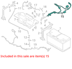 2015-2019 BMW X6 Red Positive Battery Cable (Used OEM)