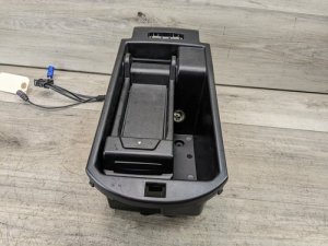 2011-2017 BMW X3 Center Console Armrest Storage Compartment with USB/Auxiliary Input Socket (Used OEM)