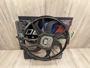 2009-2013 BMW 335i xDrive Silver Radiator Cooling Fan Assembly (Used OEM)